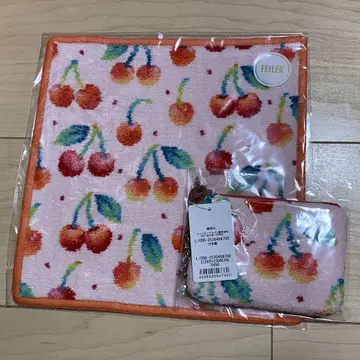 FEILER 페일러 체리 도트 손수건 키 카드 파우치