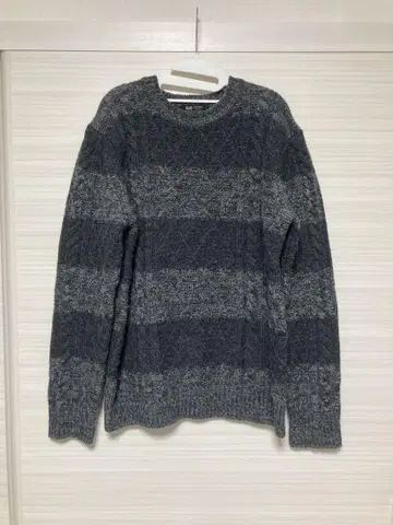 BEAMS HEART 빔즈 그레이 보더 스웨터 M