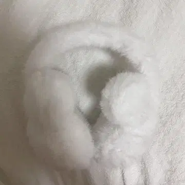 디즈니 귀도리 미키 화이트 퍼 귀도리
