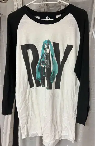 하츠네 미쿠 BUMP OF CHICKEN 티셔츠 래글런 RAY L 사이즈