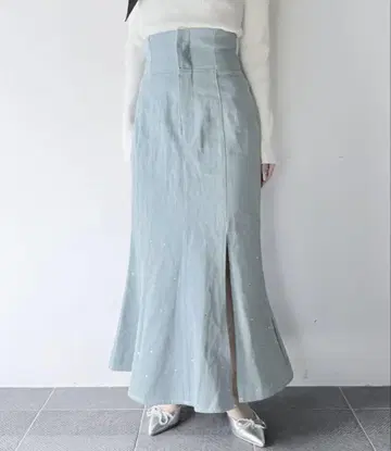 [ NOMAE ] 비쥬 데님 머메이드 스커트