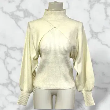 NATURAL BEAUTY BASIC 도킹풍 니트 아이보리/FR