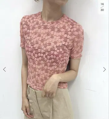 새상품 EDIT.FOR LULU 미니 플라워 레이스 TEE