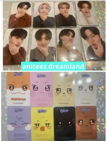 ateez aniteez 페이스 키링 트레이딩 카드 컴플리트