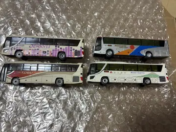 고속 버스 4대 세트 스케일 1/150 버스 컬렉션