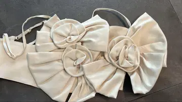 maisonspecial Rose Ribbon Motif Bustier/