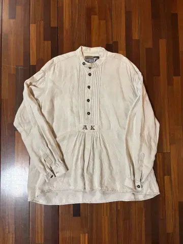 Euro vintage 80s 린넨 로리안 셔츠