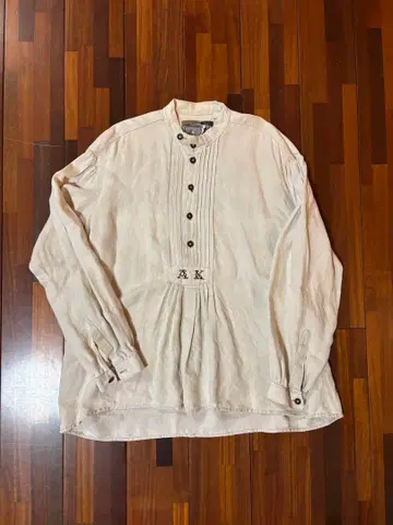 Euro vintage 80s 린넨 로리안 셔츠