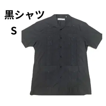 블랙 셔츠 S 사이즈 자수