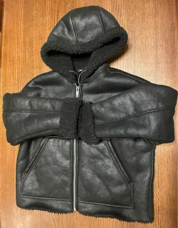 ZARA 페이크 무스탕 보아 후데트 봄버 자켓 S~M 사이즈