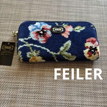 (택 포함 새상품) FEILER 페일러 네이비 장지갑 팬지 편리 파우치