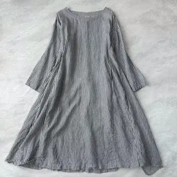 nest Robe 네스트로브 린넨 스트라이프 에이프런 원피스 린넨