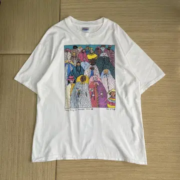 90년대 키키 수아레스 kiki suarez 티셔츠 화이트 XL