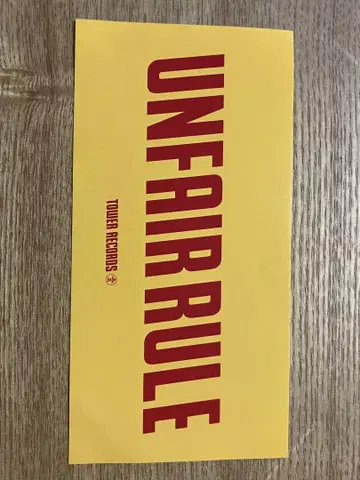 108 타워 레코드 스티커 UNFAIR RULE