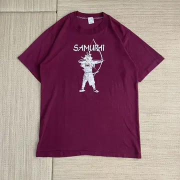 80s USA sportswear 스포츠웨어 사무라이 티셔츠 M