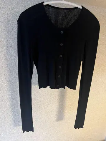 yo biotop Sheer rib short cardigan