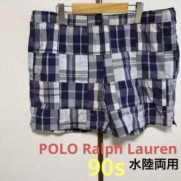 랄프 로렌 체크 숏팬츠