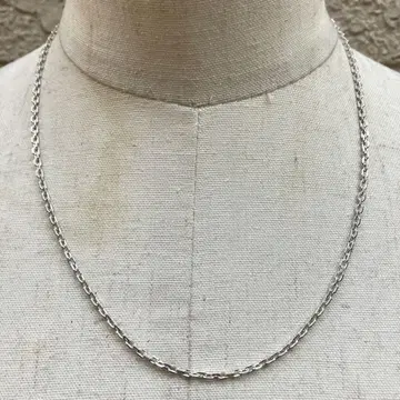 SILVER925 OVAL CHAIN NECKLACE/실버/목걸이