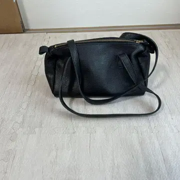 마린 데이 블랙 가죽 숄더백