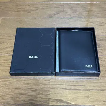 BALR. 블랙 가죽 카드 케이스 지갑