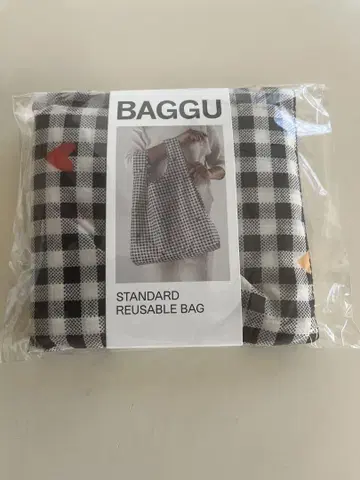 BAGGU STANDARD 깅엄 하트 미사용 새상품