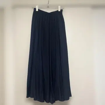 LOUNIE 루니 네이비 플리츠 롱 스커트