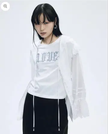tanakadaisuke LOVE glitter T-shirt mini
