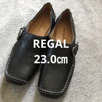 새상품급 REGAL 로퍼 모카신 23cm 블랙