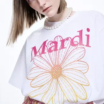 마르디메크르디 TSHIRT FLOWERMARDI GRADATION