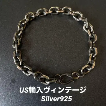 US 수입 실버 925 멕시칸 빈티지 체인 팔찌