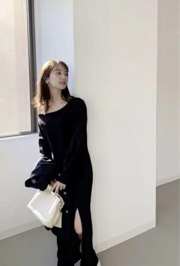 louren 맨투맨 슬릿 원피스 S