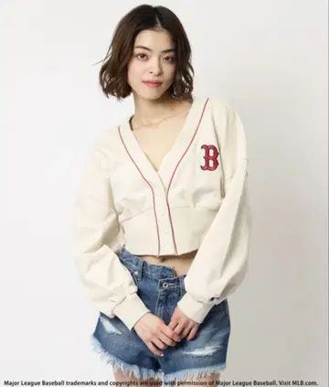 SPIRALGIRL MLB 자수 로고 스웨트 가디건