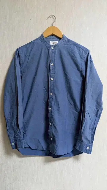 UNITED ARROWS 밴드 칼라 셔츠 M 블루