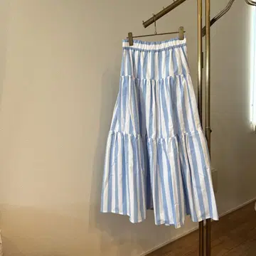 J.N.Hearts Stripe skirt/Saxe blue