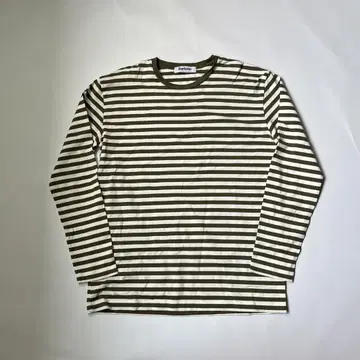 바버 긴팔 롱 티셔츠 보더 L XL