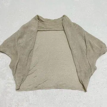 인디비 돌먼 슬리브 가디건 라메 소재 겉옷 앞면 오픈 숏 기장