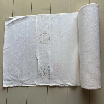 3676 미사용품 순수 실크 단고 크레이프 화이트 원단 옷감 16m