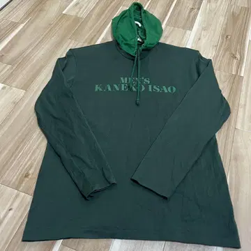 KANEKO ISAO 남성용 후드 부착 긴팔 티셔츠