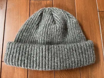 CA4LA WTURN CASHMERE 캐시미어100% 그레이 니트 모자