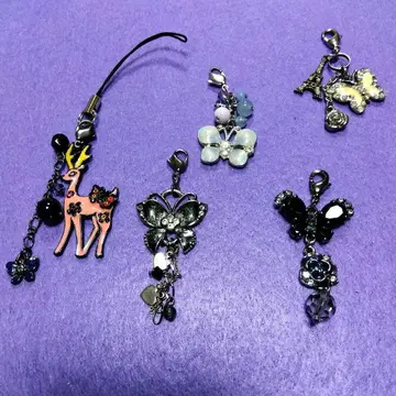 안나수이 ANNA SUI 사슴, 나비 외 크리스탈 디자인 스트랩 참