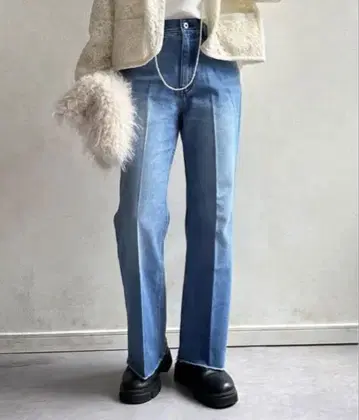 Doudou 라이트 블루 부츠컷 데님 38