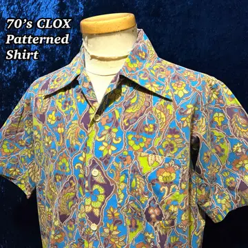 70's 경 CLOX 패턴 셔츠