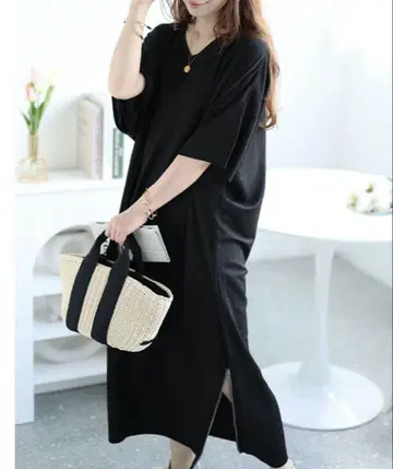 빅 사이즈 접촉 냉감 원피스