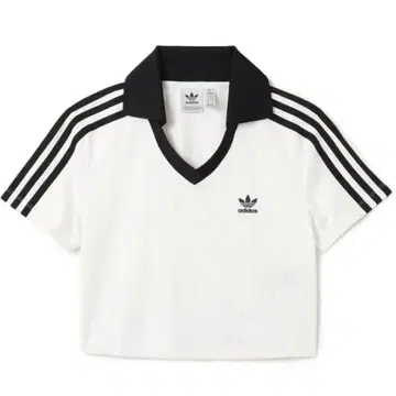 adidas 피케 셔츠 V넥 화이트 xs