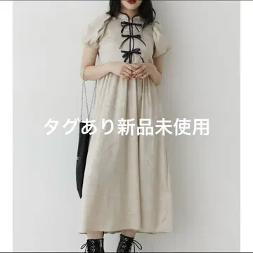 jouetie 쥬에티 차이나 리본 롱 원피스 아이보리