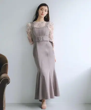 snidel 코르셋 머메이드 뷔스티에 원피스