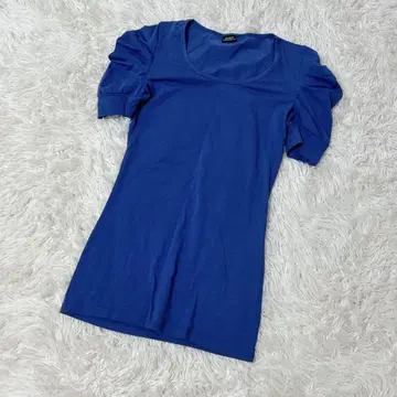 [ c5703 ] RUMSEE 튜닉 반팔 블루