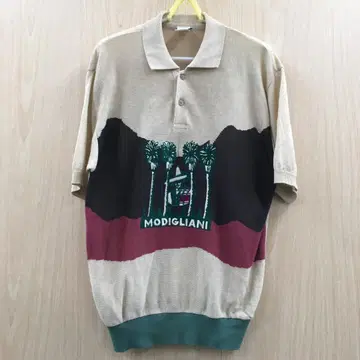 Modigliani 자수 반팔 니트 F0820A02