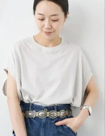 플라주 plage ALBINI 하이 게이지 티셔츠 그레이 색상