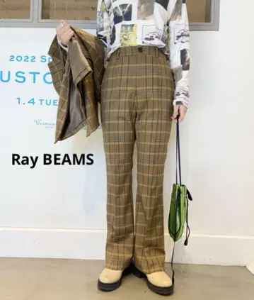 Ray BEAMS 레이 빔즈 체크 스트레치 팬츠 0